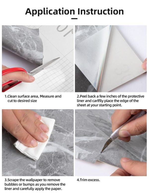 Self-Adhesive White Marble Sheet – Transform Your Space with Style & Durability! 🏡